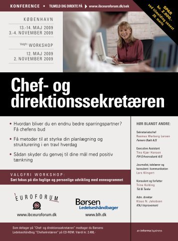 chef- og direktionssekretÃ¦ren - IBC Euroforum