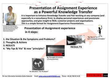 Presentation of Assignment Experience as a ... - Stefan Eekenulv