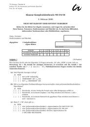 Klausur KT WS04/05 - Automaten und Formale Sprachen - TU Ilmenau