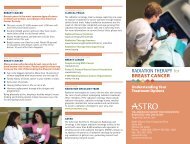 RADIATION THERAPY for BREAST CANCER - Radiation Oncology
