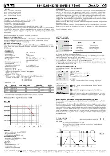 Datablad - Effektdimmer 2700 - 3680 VA - Moeller