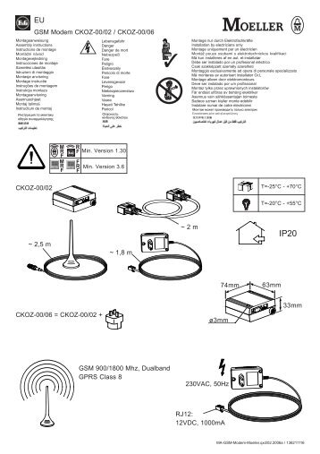 GSM Modem CKOZ-00/02 / CKOZ-00/06 GSM 900/1800 ... - Moeller