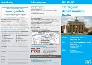 12. Tag der Arbeitsmedizin Berlin Informationen - DGAUM