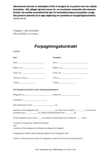 Hent enkel forpagtningskontrakt her...