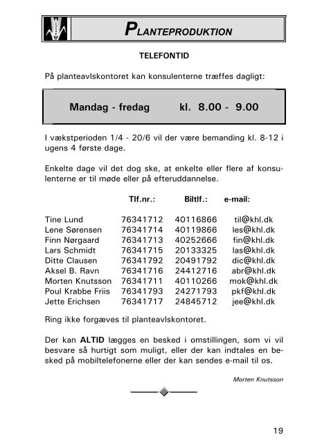 SOMMERENS ARRANGEMENTER fortsat - Kolding Herreds ...