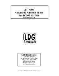 LDG AT-7000 Automatic Antenna Tuner For ICOM IC-7000 - IW7DGY