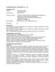 Resume: Subramania I. Sritharan - Central State University