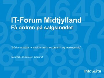 Hvem er InfoSuite A/S? - it-forum midtjylland