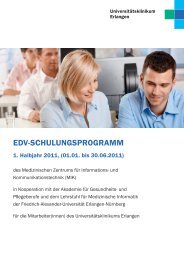 edv-schulungsprogramm - Lehrstuhl fÃ¼r Medizinische Informatik