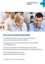 edv-schulungsprogramm - Lehrstuhl fÃ¼r Medizinische Informatik