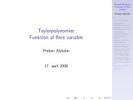 Taylorpolynomier Funktion af flere variable
