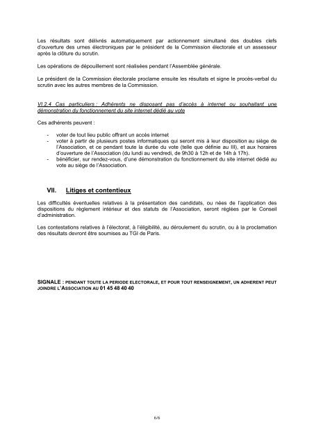 Note sur les modalités de renouvellement - Association des ...