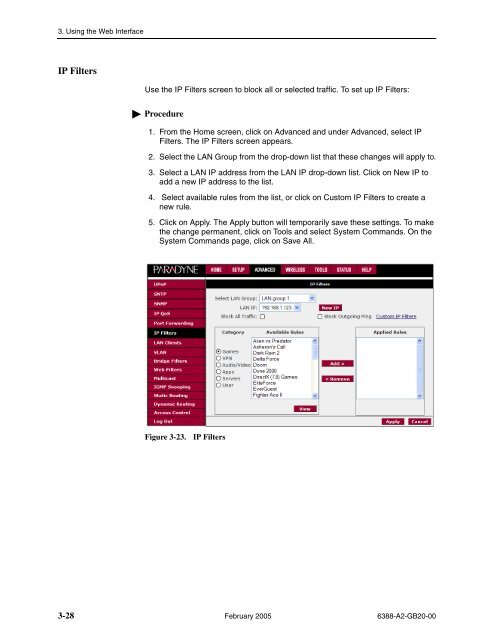 6388 Wireless Router User's Guide - Zhone Technologies