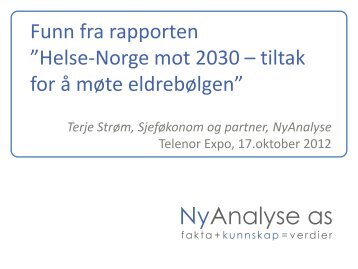 Helse-Norge mot 2030 - Telenor