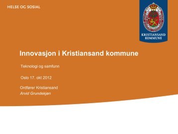 Velferdsteknologi i Kristiansand kommune - Telenor