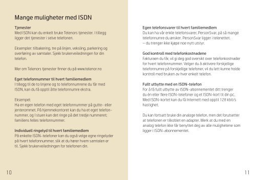 Velkomstbrosjyre for ISDN - Telenor