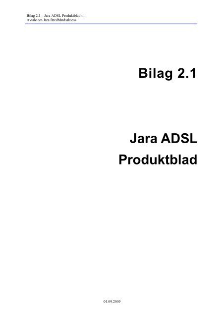 Bilag 2 Produktblad - Jara - Telenor