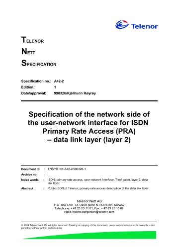 data link layer (layer 2) - Telenor