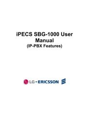 iPECS SBG-1000 User Manual