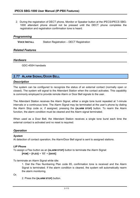 iPECS SBG-1000 User Manual