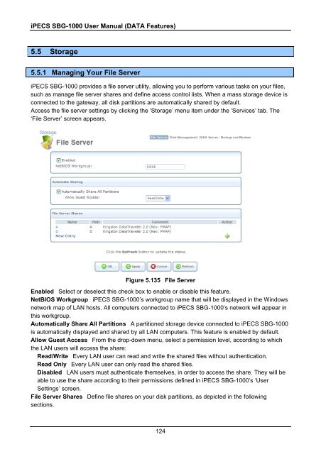 iPECS SBG-1000 User Manual