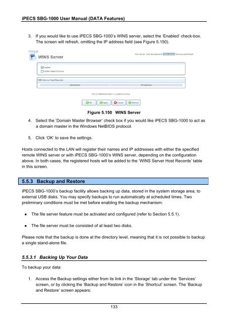 iPECS SBG-1000 User Manual