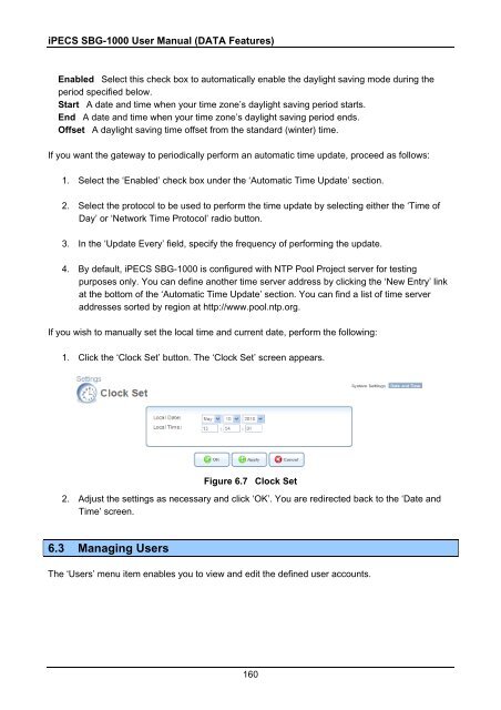 iPECS SBG-1000 User Manual