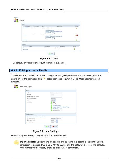 iPECS SBG-1000 User Manual