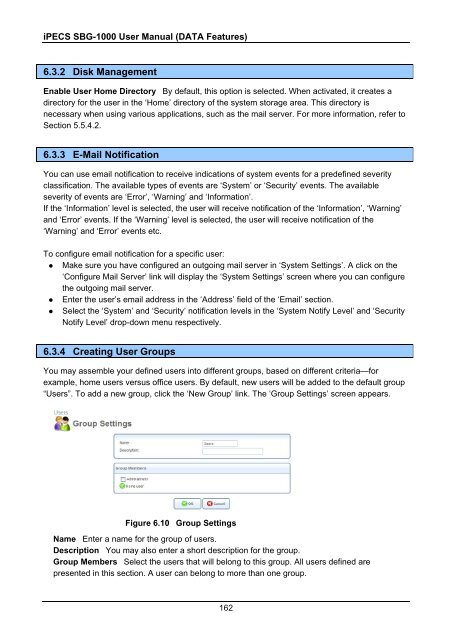 iPECS SBG-1000 User Manual