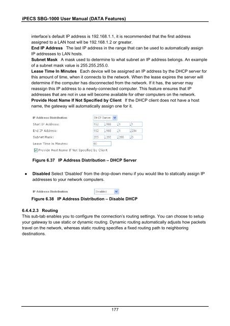 iPECS SBG-1000 User Manual