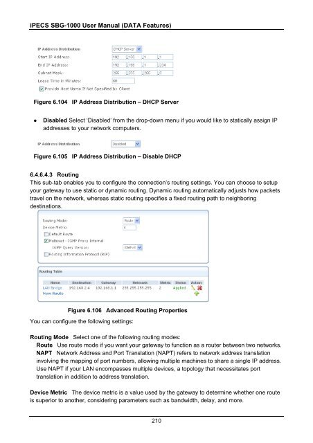 iPECS SBG-1000 User Manual