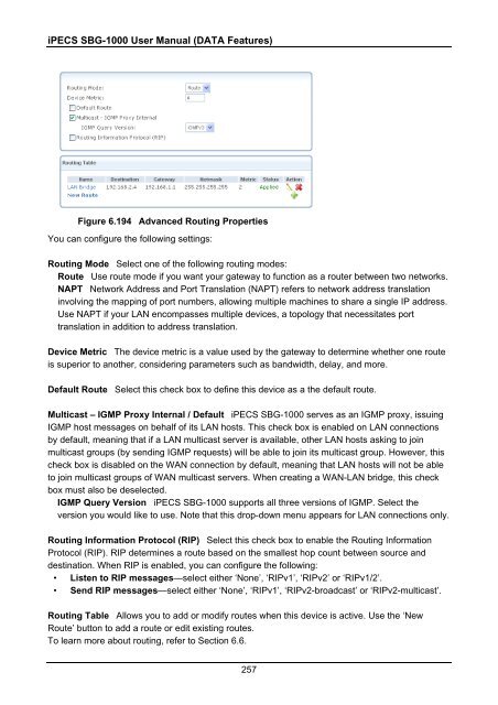 iPECS SBG-1000 User Manual