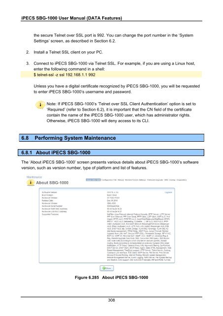 iPECS SBG-1000 User Manual