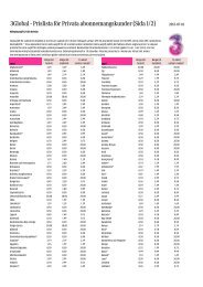 3Global - Prislista för Privata abonnemangskunder (Sida 1/2) - Tre