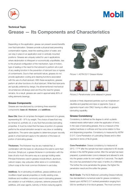 Mobil Grease Compatibility Chart