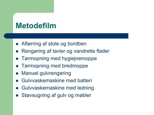 metodefilm til praktisk undervisning - Uddannelsesforum 2011 - Emu