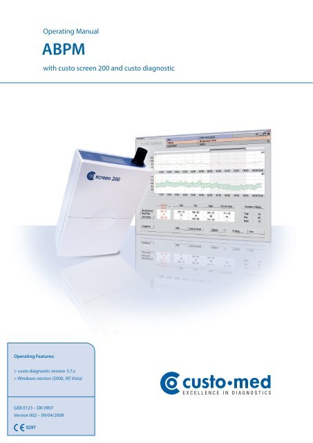 Operating Manual with custo screen 200 and custo ... - custo.med