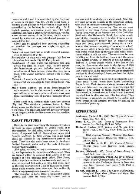 Bulletin 70. Caves of New Jersey, 1976 - State of New Jersey