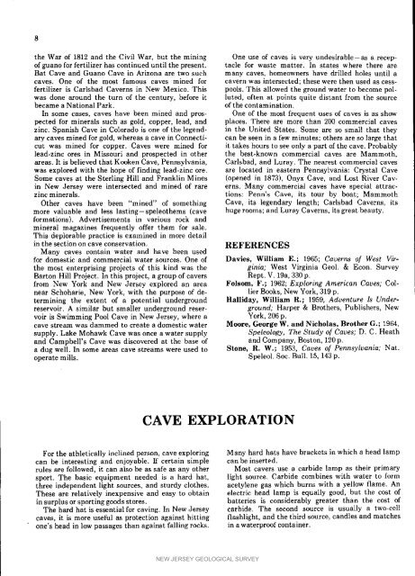 Bulletin 70. Caves of New Jersey, 1976 - State of New Jersey