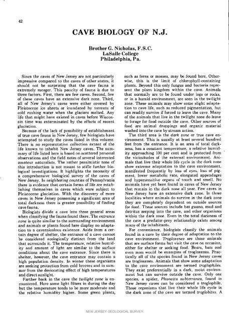 Bulletin 70. Caves of New Jersey, 1976 - State of New Jersey