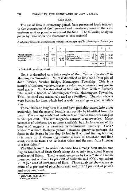 Bulletin 23. Potash in the Greensands of NJ, 1923 - State of New ...