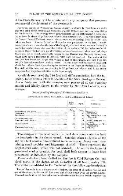 Bulletin 23. Potash in the Greensands of NJ, 1923 - State of New ...