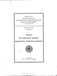 Bulletin 46. Work of the NJ Geodetic Control Survey, 1938