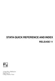 Stata Quick Reference and Index