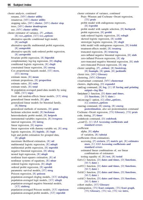 Stata Quick Reference and Index