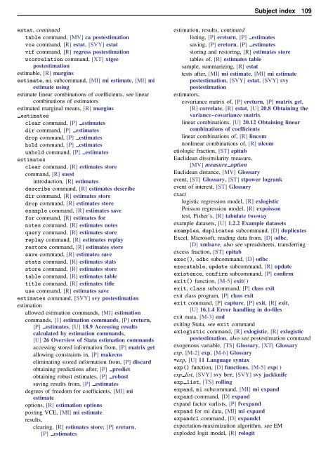 Stata Quick Reference and Index