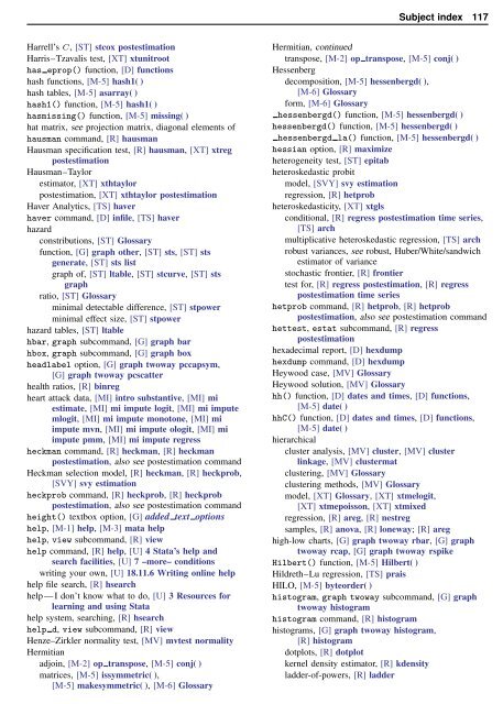 Stata Quick Reference and Index