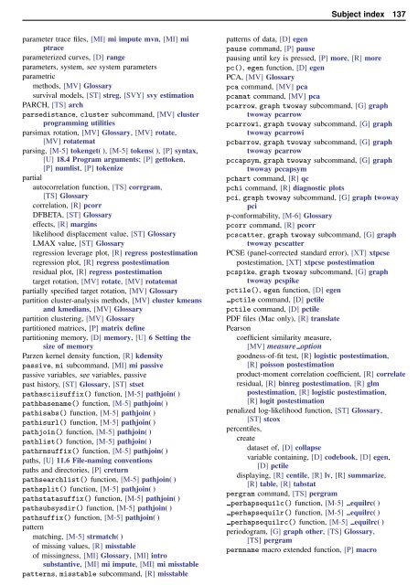 Stata Quick Reference and Index