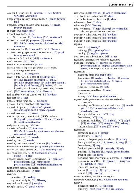 Stata Quick Reference and Index