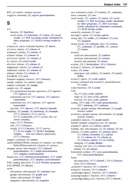 Stata Quick Reference and Index